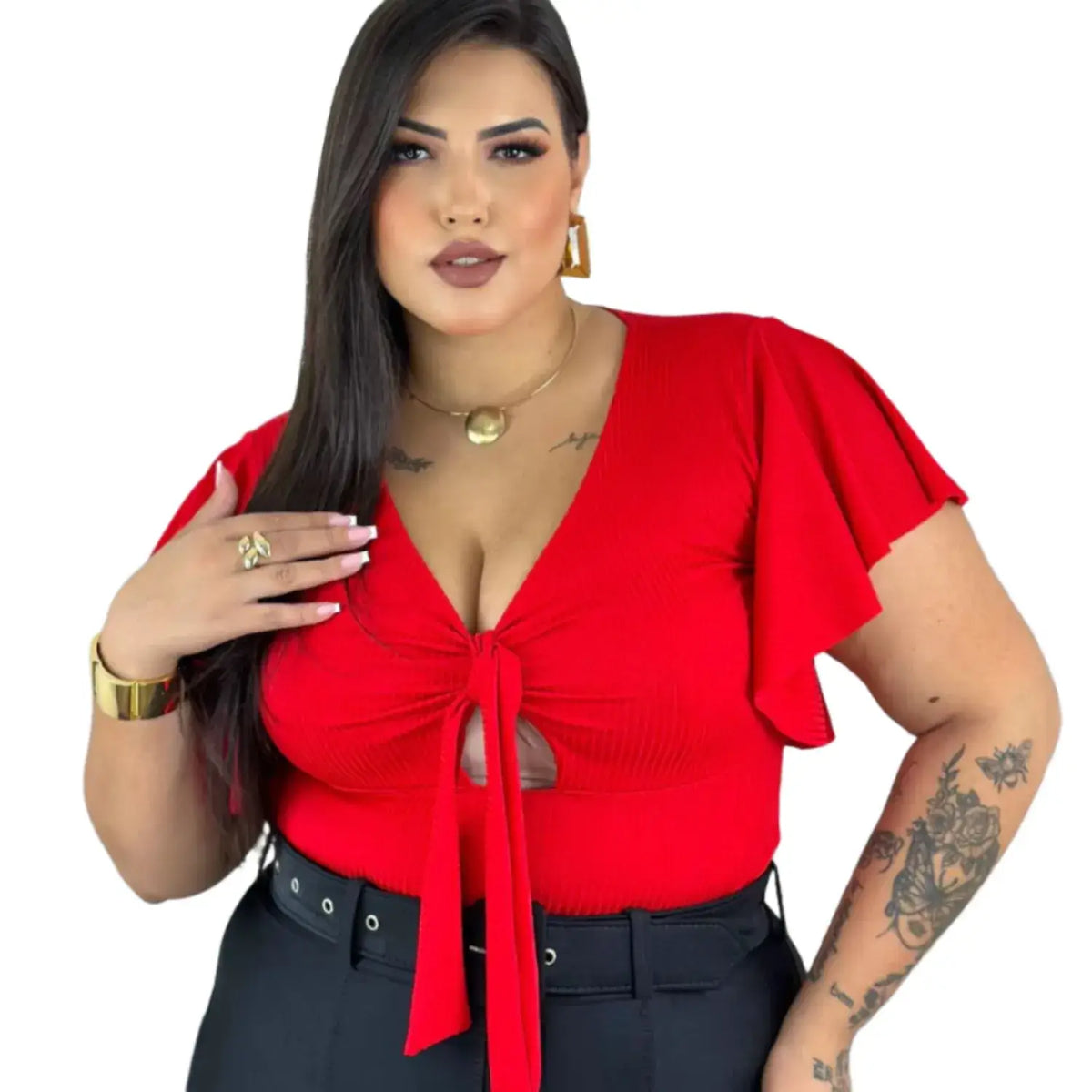 Blusa Feminina Plus Size Canelada
