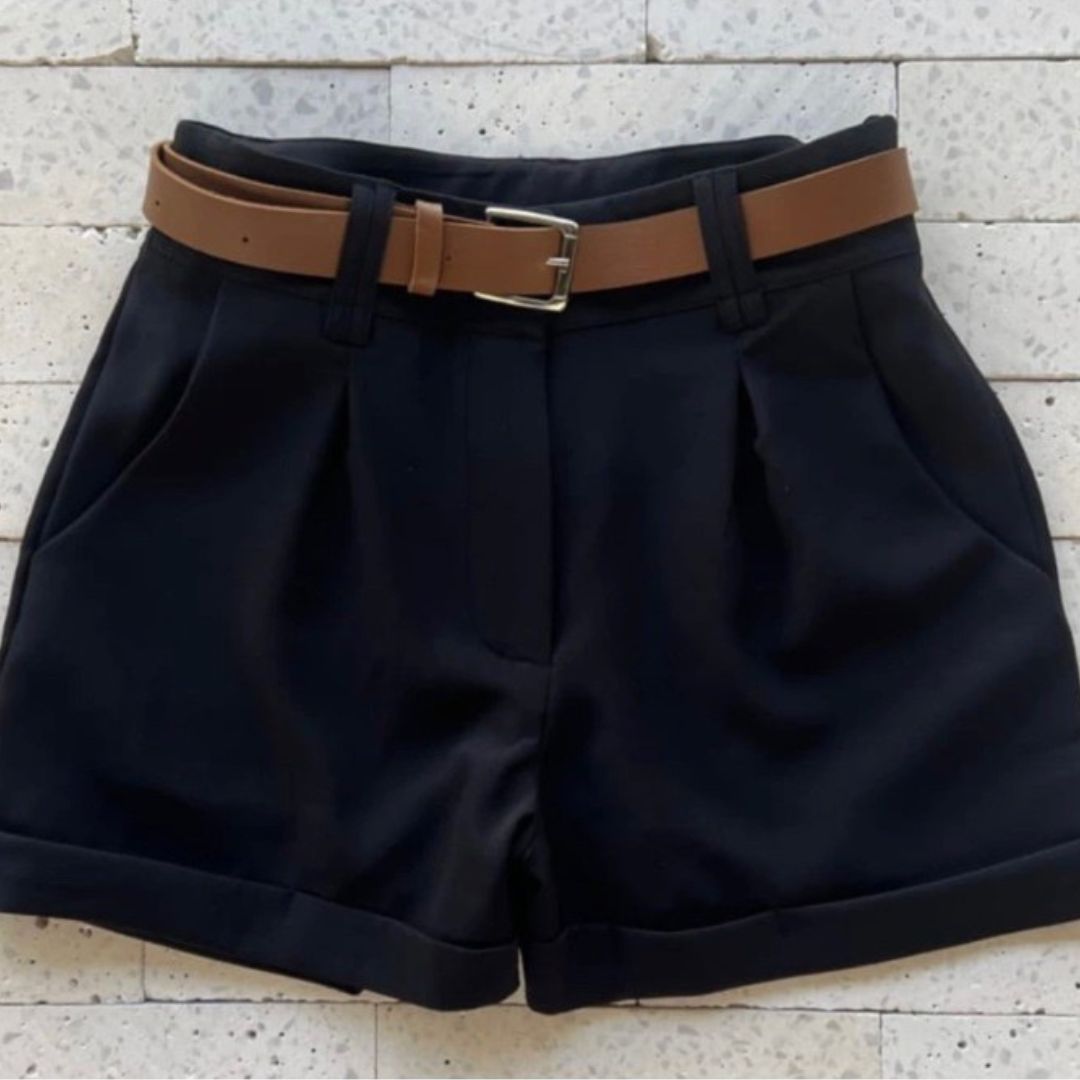 Short Alfaiataria Feminino com Cinto Ajustável