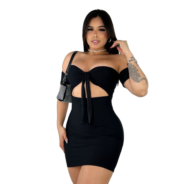 Vestido Ciganinha Curto Preto